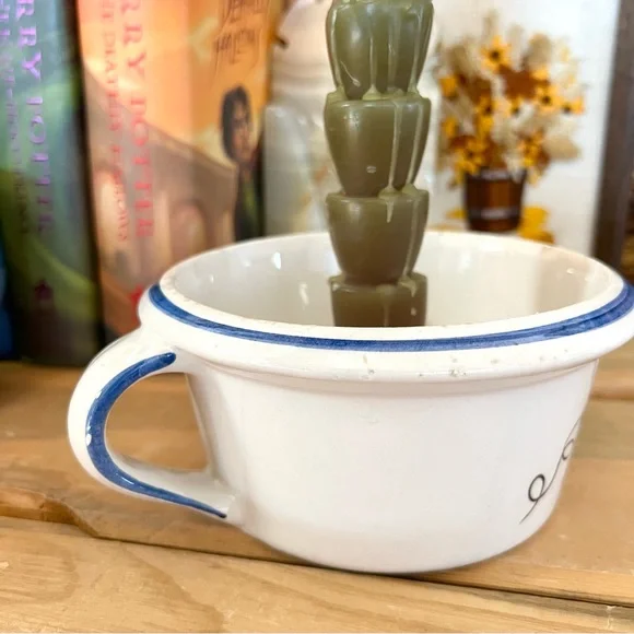 Vintage Hand Painted Oversized Mug Bowl Or Candle Stick Holder Teleflora - Picture 3 of 7